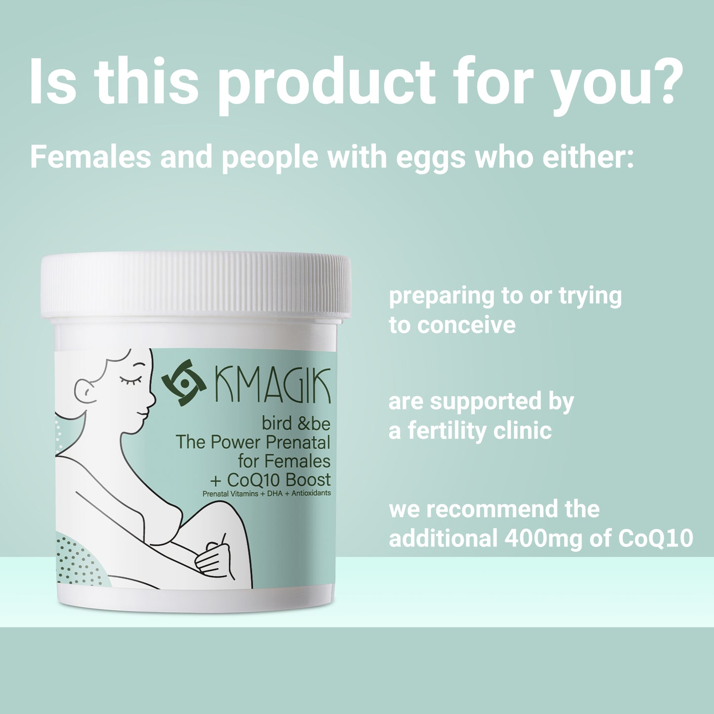 The Power Prenatal for Females With CoQ10 Boost